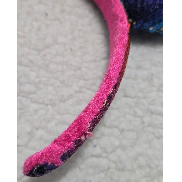 Disney Parks Minnie Mouse Rainbow Sequin Ears Headband Pride Colorful Bow main image 5